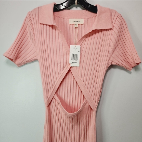 NWT L* Space Lena Cutout Midi Dress- Macaroon - Picture 8 of 9